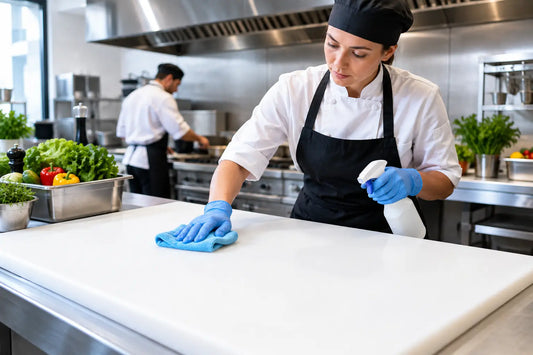 How Often Sanitise Prep Surfaces at Work?